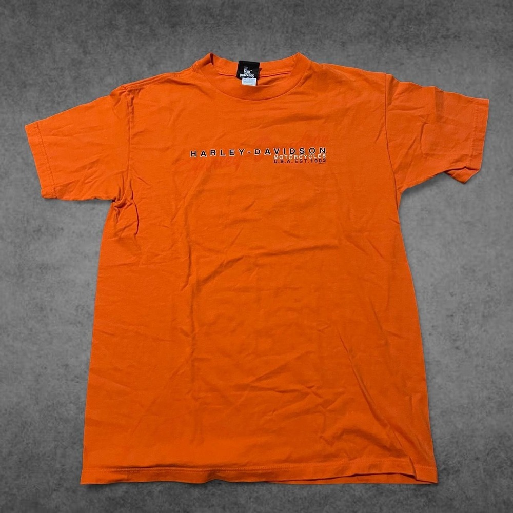 Vintage 2002 Harley Davidson Kutter Janesville WI Graphic T-Shirt Mens Large L
